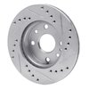 631-54004L Drilled/Slotted Brake Rotor [Silver], 1994-1997 Ford/Lincoln/Mercury/Mazda, Position: Front Left - image 4