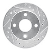 631-54007R Drilled/Slotted Brake Rotor [Silver], 1981-1994 Ford/Lincoln/Mercury/Mazda, Position: Front Right - image 1
