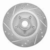 631-54009L Drilled/Slotted Brake Rotor [Silver], 1970-1972 Ford/Lincoln/Mercury/Mazda, Position: Front Left - image 1