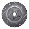 631-54009R Drilled/Slotted Brake Rotor [Silver], 1970-1972 Ford/Lincoln/Mercury/Mazda, Position: Front Right - image 1
