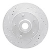 631-54011L Drilled/Slotted Brake Rotor [Silver], 1973-1973 Ford/Lincoln/Mercury/Mazda, Position: Front Left - image 1