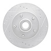 631-54011R Drilled/Slotted Brake Rotor [Silver], 1973-1973 Ford/Lincoln/Mercury/Mazda, Position: Front Right - image 1