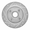 631-54012L Drilled/Slotted Brake Rotor [Silver], 1974-1980 Ford/Lincoln/Mercury/Mazda, Position: Front Left - image 1