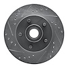 631-54013L Drilled/Slotted Brake Rotor [Silver], 1974-1979 Ford/Lincoln/Mercury/Mazda, Position: Front Left - image 1