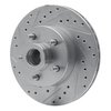 631-54014L Drilled/Slotted Brake Rotor [Silver], 1974-1980 Ford/Lincoln/Mercury/Mazda, Position: Front Left - image 2