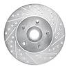631-54014R Drilled/Slotted Brake Rotor [Silver], 1974-1980 Ford/Lincoln/Mercury/Mazda, Position: Front Right - image 1