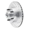631-54014R Drilled/Slotted Brake Rotor [Silver], 1974-1980 Ford/Lincoln/Mercury/Mazda, Position: Front Right - image 2