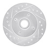 631-54015L Drilled/Slotted Brake Rotor [Silver], 1978-1993 Ford/Lincoln/Mercury/Mazda, Position: Front Left - image 1