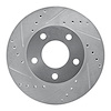 631-54017D Drilled/Slotted Brake Rotor [Silver], 1975-1980 Ford/Lincoln/Mercury/Mazda, Position: Rear Left - image 1