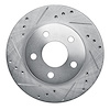 631-54020L Drilled/Slotted Brake Rotor [Silver], 1986-1992 Ford/Lincoln/Mercury/Mazda, Position: Front Left,Rear Left - image 1
