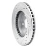 631-54022R Drilled/Slotted Brake Rotor [Silver], 1986-1992 Ford/Lincoln/Mercury/Mazda, Position: Front Right - image 4