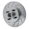 631-54026L Drilled/Slotted Brake Rotor [Silver], 1987-1993 Ford/Lincoln/Mercury/Mazda, Position: Front Left - image 2