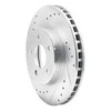 631-54027L Drilled/Slotted Brake Rotor [Silver], 1989-1990 Ford/Lincoln/Mercury/Mazda, Position: Front Left - image 2