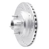 631-54028R Drilled/Slotted Brake Rotor [Silver], 1987-1988 Ford/Lincoln/Mercury/Mazda, Position: Front Right - image 2