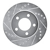 631-54029L Drilled/Slotted Brake Rotor [Silver], 1970-1993 Ford/Lincoln/Mercury/Mazda, Position: Front Left - image 1