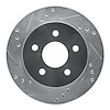 631-54030L Drilled/Slotted Brake Rotor [Silver], 1990-1992 Ford/Lincoln/Mercury/Mazda, Position: Rear Left - image 1