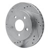 631-54030L Drilled/Slotted Brake Rotor [Silver], 1990-1992 Ford/Lincoln/Mercury/Mazda, Position: Rear Left - image 2