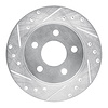 631-54031L Drilled/Slotted Brake Rotor [Silver], 1993-1998 Ford/Lincoln/Mercury/Mazda, Position: Rear Left - image 1