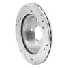 631-54031L Drilled/Slotted Brake Rotor [Silver], 1993-1998 Ford/Lincoln/Mercury/Mazda, Position: Rear Left - image 4