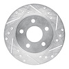 631-54031R Drilled/Slotted Brake Rotor [Silver], 1993-1998 Ford/Lincoln/Mercury/Mazda, Position: Rear Right - image 1