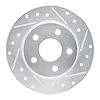 631-54032R Drilled/Slotted Brake Rotor [Silver], 1993-2005 Ford/Lincoln/Mercury/Mazda, Position: Rear Right - image 1