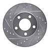 631-54033L Drilled/Slotted Brake Rotor [Silver], 1994-2004 Ford/Lincoln/Mercury/Mazda, Position: Front Left - image 1