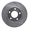 631-54033R Drilled/Slotted Brake Rotor [Silver], 1994-2004 Ford/Lincoln/Mercury/Mazda, Position: Front Right - image 1