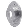 631-54034R Drilled/Slotted Brake Rotor [Silver], 1994-2004 Ford/Lincoln/Mercury/Mazda, Position: Rear Right - image 2