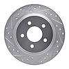 631-54037L Drilled/Slotted Brake Rotor [Silver], 1994-2004 Ford/Lincoln/Mercury/Mazda, Position: Rear Left - image 1