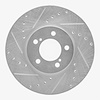 631-54038L Drilled/Slotted Brake Rotor [Silver], 1993-2007 Ford/Lincoln/Mercury/Mazda, Position: Front Left - image 1