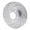 631-54039L Drilled/Slotted Brake Rotor [Silver], 1991-2000 Ford/Lincoln/Mercury/Mazda, Position: Front Left - image 2