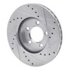 631-54039L Drilled/Slotted Brake Rotor [Silver], 1991-2000 Ford/Lincoln/Mercury/Mazda, Position: Front Left - image 4