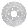 631-54039R Drilled/Slotted Brake Rotor [Silver], 1991-2000 Ford/Lincoln/Mercury/Mazda, Position: Front Right - image 1