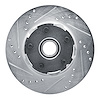 631-54040L Drilled/Slotted Brake Rotor [Silver], 1965-1967 Ford/Lincoln/Mercury/Mazda, Position: Front Left - image 1