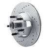 631-54040L Drilled/Slotted Brake Rotor [Silver], 1965-1967 Ford/Lincoln/Mercury/Mazda, Position: Front Left - image 2