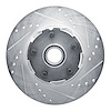 631-54040R Drilled/Slotted Brake Rotor [Silver], 1965-1967 Ford/Lincoln/Mercury/Mazda, Position: Front Right - image 1