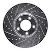 631-54044L Drilled/Slotted Brake Rotor [Silver], 2000-2006 Multiple Makes/Models, Position: Front Left - image 1