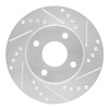 631-54045R Drilled/Slotted Brake Rotor [Silver], 2000-2015 Ford/Lincoln/Mercury/Mazda, Position: Front Right - image 1