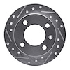 631-54048L Drilled/Slotted Brake Rotor [Silver], 1978-1980 Ford/Lincoln/Mercury/Mazda, Position: Front Left - image 1