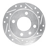 631-54048R Drilled/Slotted Brake Rotor [Silver], 1978-1980 Ford/Lincoln/Mercury/Mazda, Position: Front Right - image 1