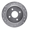 631-54049L Drilled/Slotted Brake Rotor [Silver], 2001-2019 Ford/Lincoln/Mercury/Mazda, Position: Rear Left - image 1