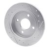 631-54049L Drilled/Slotted Brake Rotor [Silver], 2001-2019 Ford/Lincoln/Mercury/Mazda, Position: Rear Left - image 4