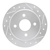 631-54049R Drilled/Slotted Brake Rotor [Silver], 2001-2019 Ford/Lincoln/Mercury/Mazda, Position: Rear Right - image 1
