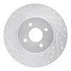 631-54050L Drilled/Slotted Brake Rotor [Silver], 2002-2004 Ford/Lincoln/Mercury/Mazda, Position: Front Left - image 1
