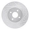 631-54050R Drilled/Slotted Brake Rotor [Silver], 2002-2004 Ford/Lincoln/Mercury/Mazda, Position: Front Right - image 1