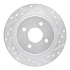 631-54051R Drilled/Slotted Brake Rotor [Silver], 2002-2004 Ford/Lincoln/Mercury/Mazda, Position: Rear Right - image 1