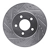 631-54056L Drilled/Slotted Brake Rotor [Silver], 2005-2010 Ford/Lincoln/Mercury/Mazda, Position: Front Left - image 1