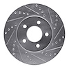 631-54056R Drilled/Slotted Brake Rotor [Silver], 2005-2010 Ford/Lincoln/Mercury/Mazda, Position: Front Right - image 1