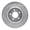 631-54057L Drilled/Slotted Brake Rotor [Silver], 2005-2014 Ford/Lincoln/Mercury/Mazda, Position: Front Left - image 1