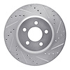 631-54057R Drilled/Slotted Brake Rotor [Silver], 2005-2014 Ford/Lincoln/Mercury/Mazda, Position: Front Right - image 1